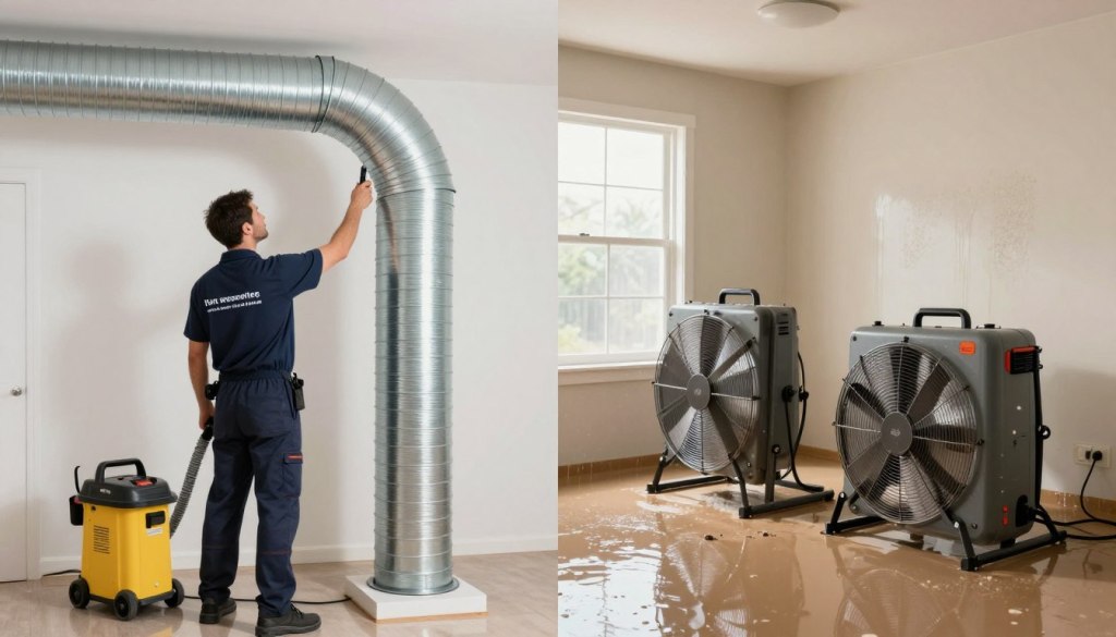 Air duct cleaning and water damage restoration services