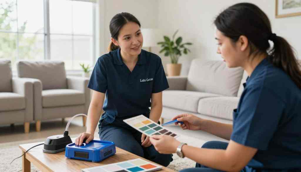 Carpet cleaning consultation Lake Geneva homeowner