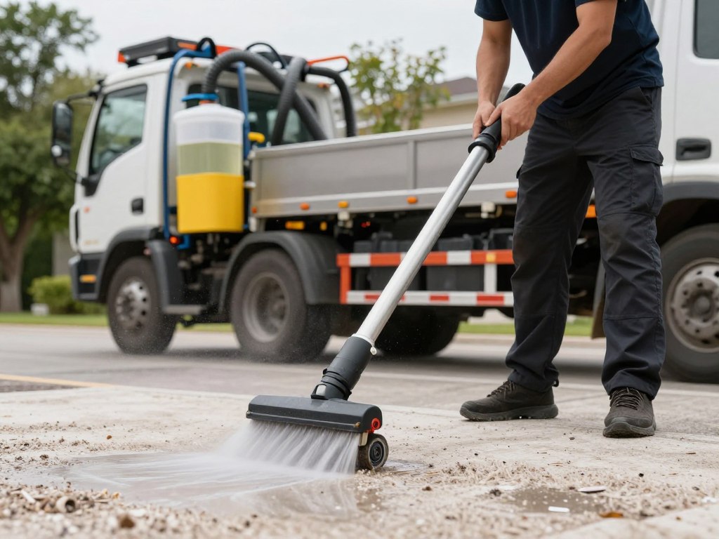 Carpet cleaning process in Burlington home
