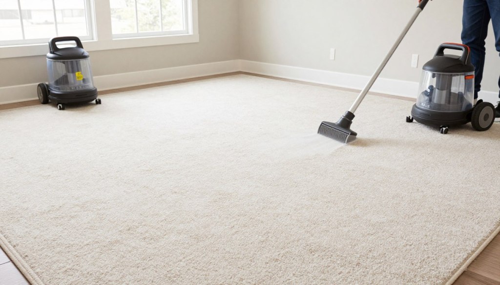 Fast-drying carpet after professional cleaning