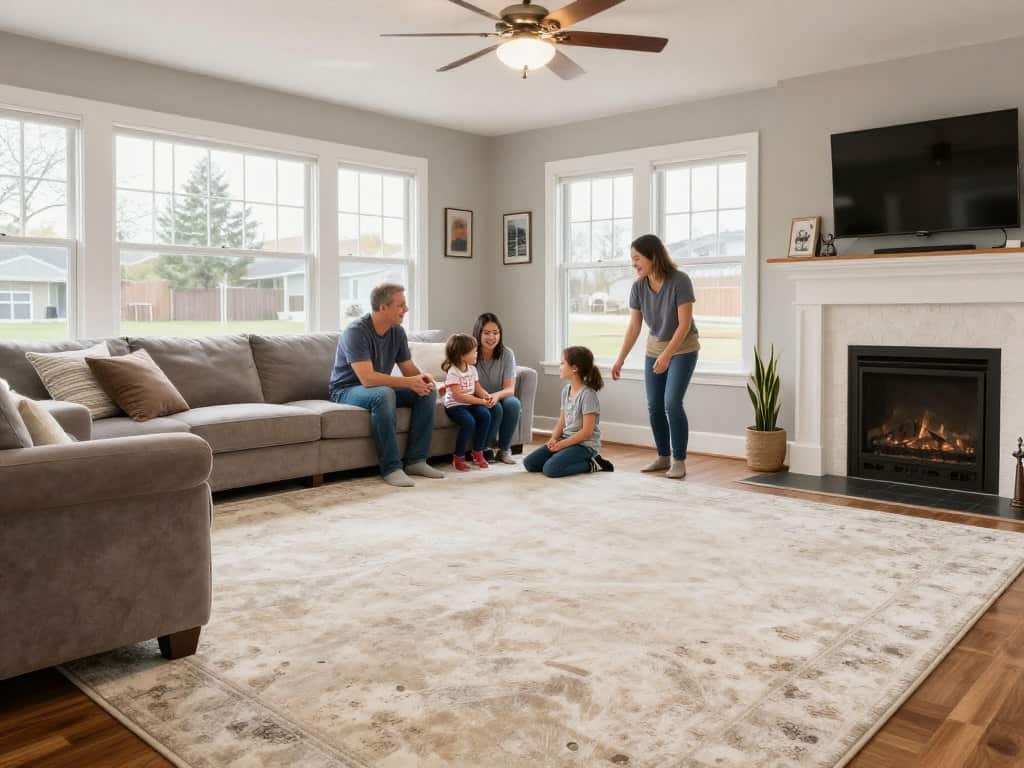 Happy Lake Geneva customers with clean carpets
