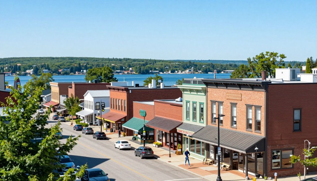 Lake Geneva Wisconsin scenic downtown area