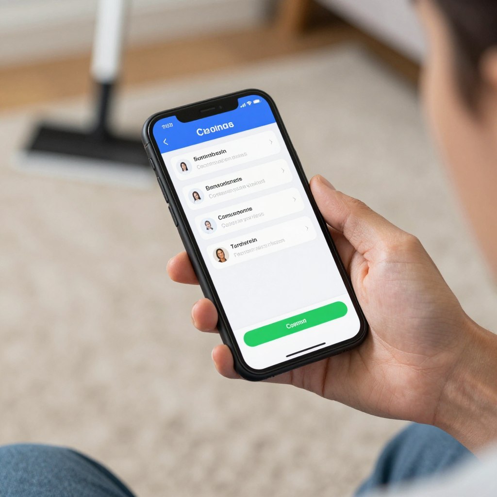 Phone call to carpet cleaning company