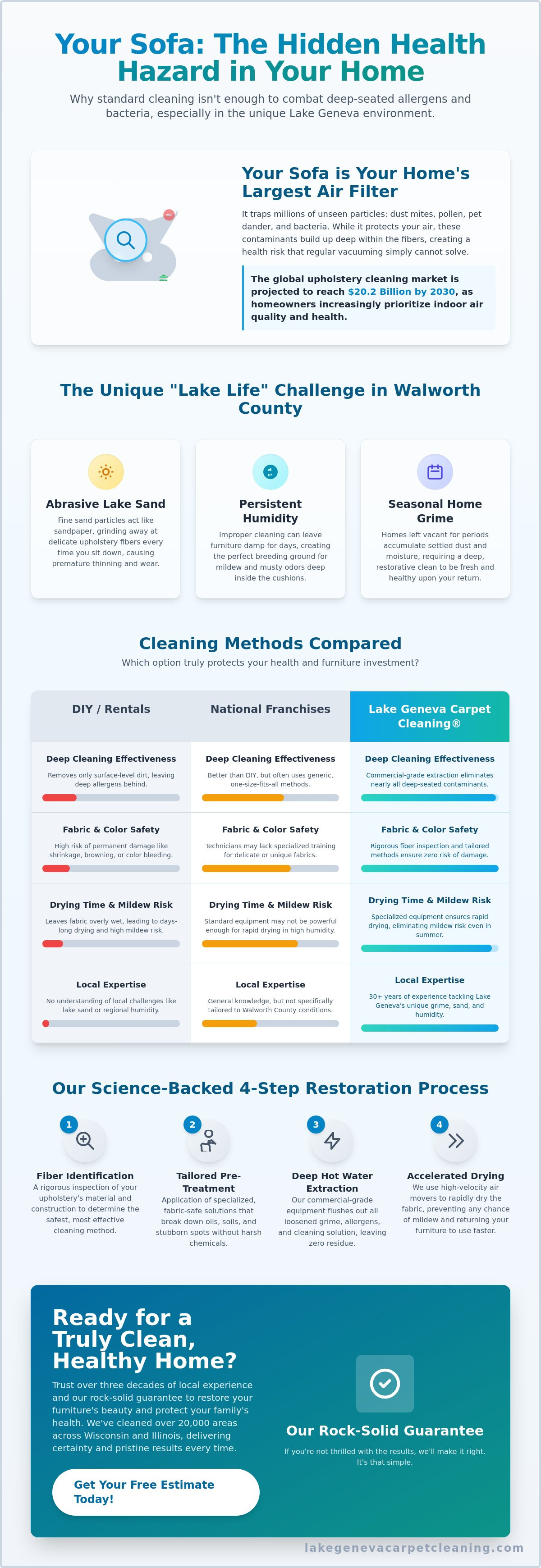 Professional Couch Cleaners in Lake Geneva, WI: The Best Service Guaranteed (2026)