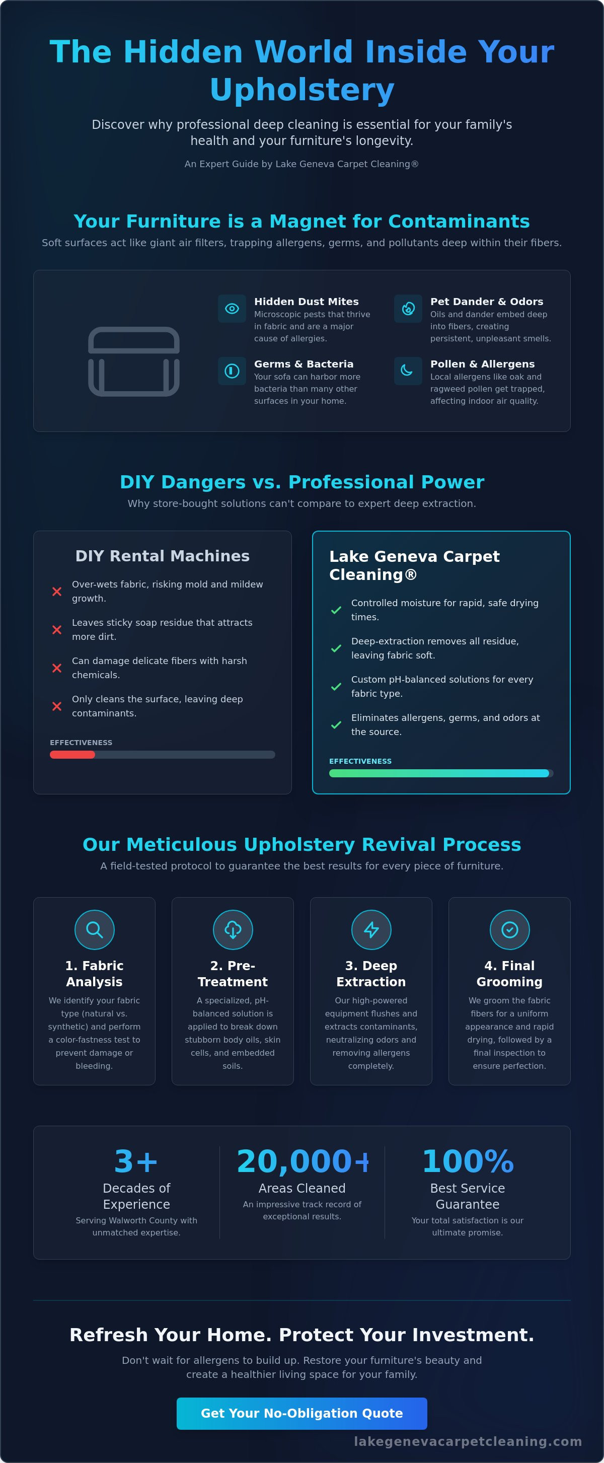 Professional Upholstery Cleaning in Lake Geneva WI: The Best Service Guaranteed