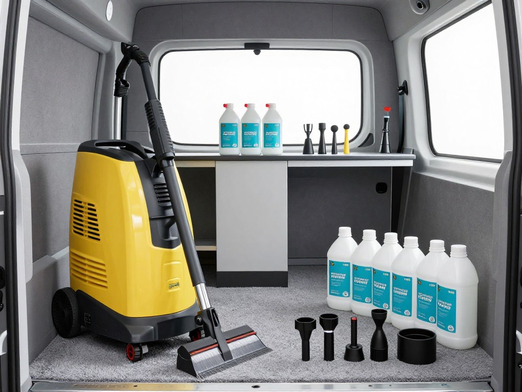 Professional carpet cleaning equipment and specialized cleaning solutions