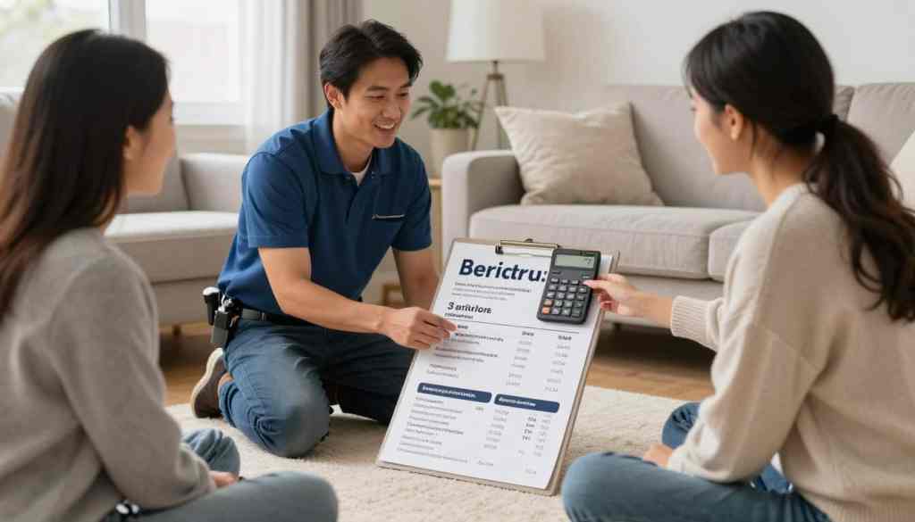 Professional carpet cleaning service value demonstration