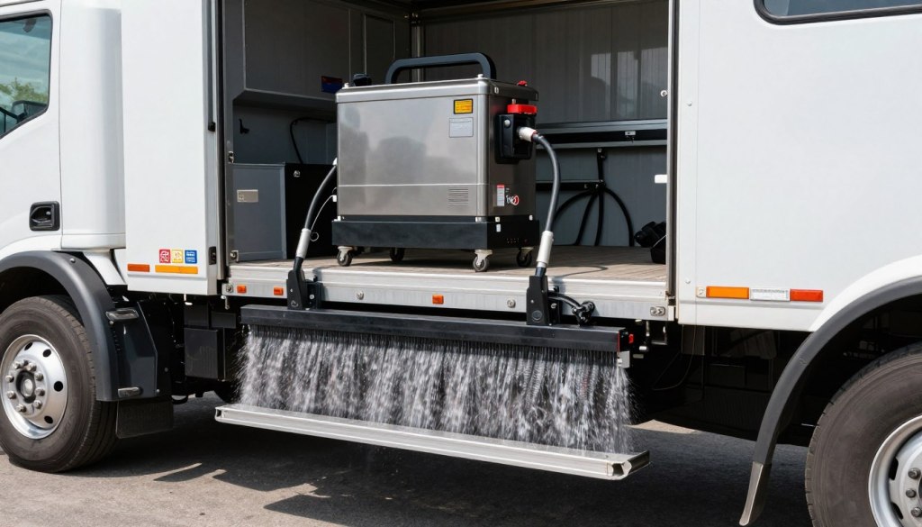 Professional truck-mounted carpet cleaning equipment