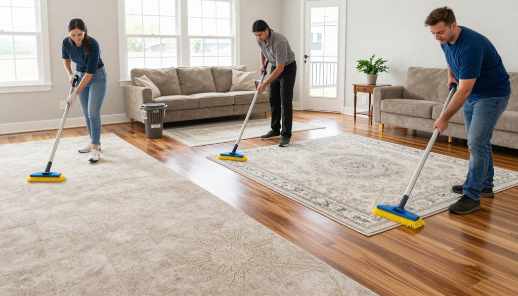 Various flooring surfaces cleaned professionally