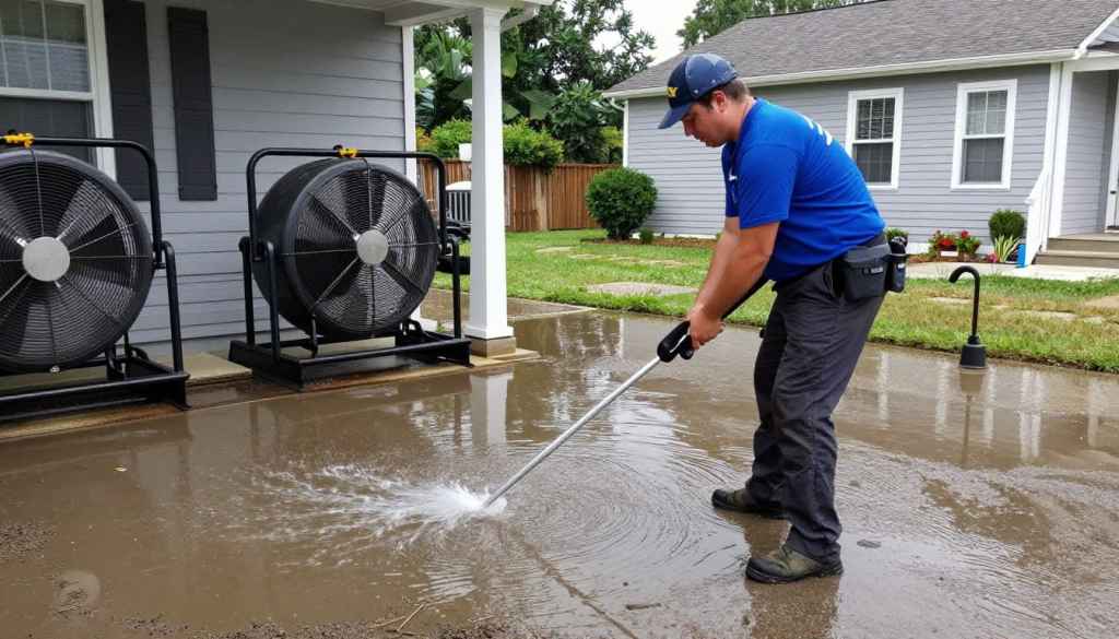Water damage emergency response in Burlington home