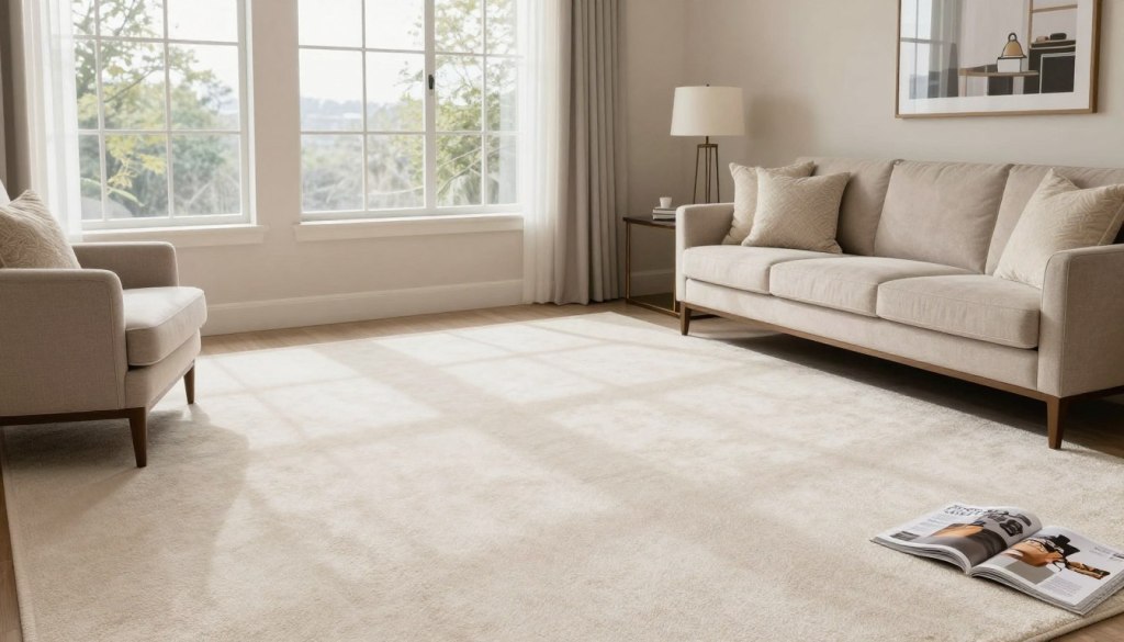 beautiful clean living room with professionally cleaned carpets