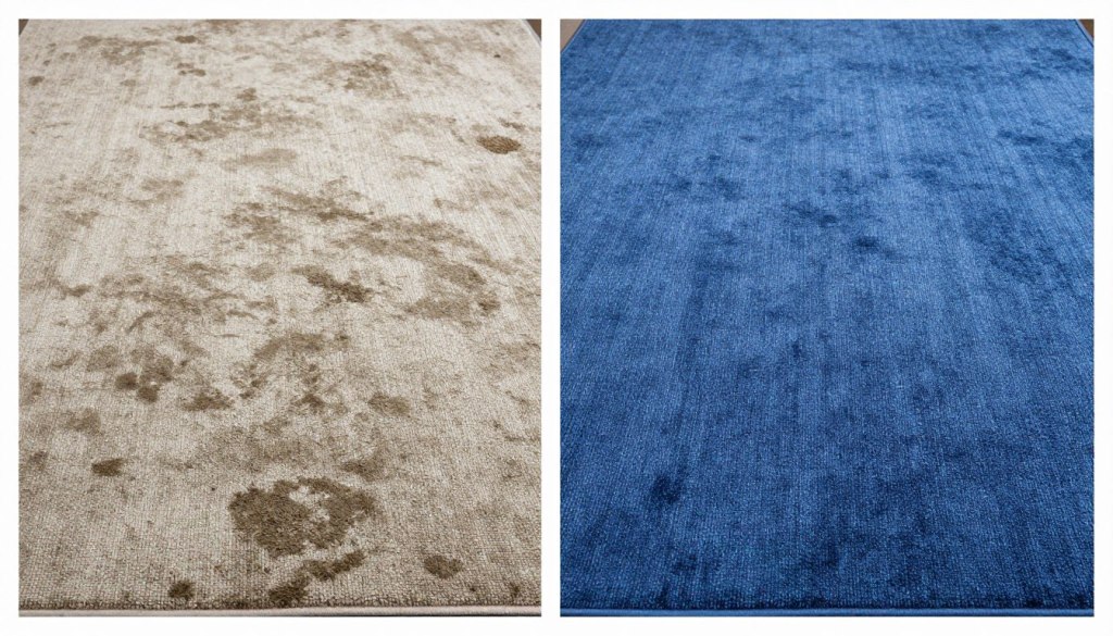 before and after comparison of allergy reduction carpet cleaning results
