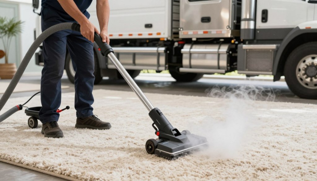 professional carpet cleaning equipment removing allergens from Lake Geneva home carpet